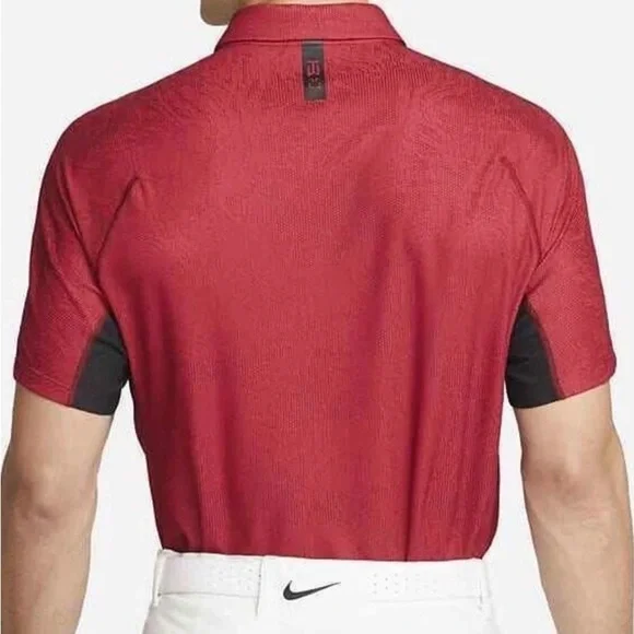 Nike Dri-FIT ADV Tiger Woods Golf Polo - Size 2XL - DH0711 687 - Red / Black NEW - Picture 2 of 7